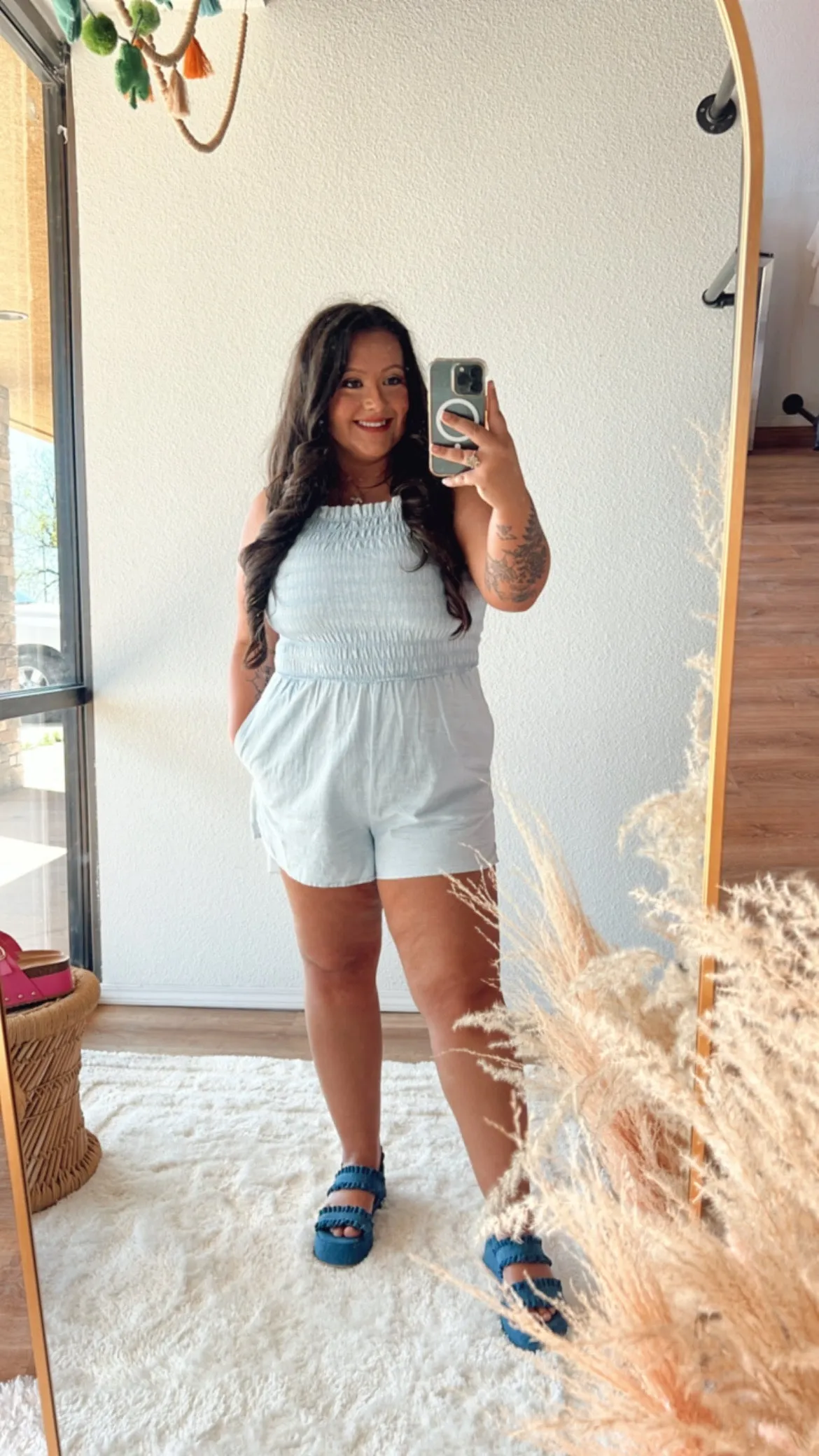Coastal Cowgirl Denim Romper