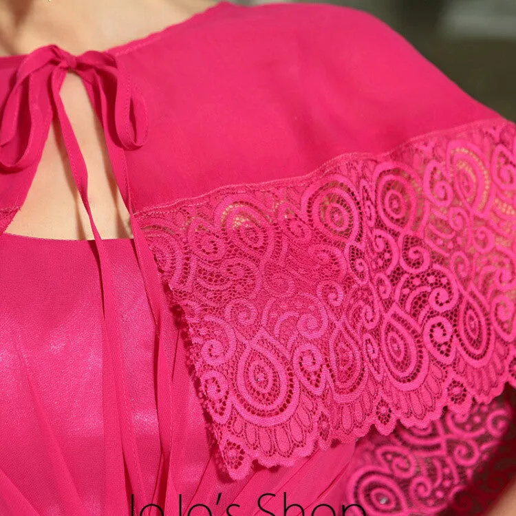 Hot Pink Grecian Formal Prom Evening Cocktail Dress DQ830881