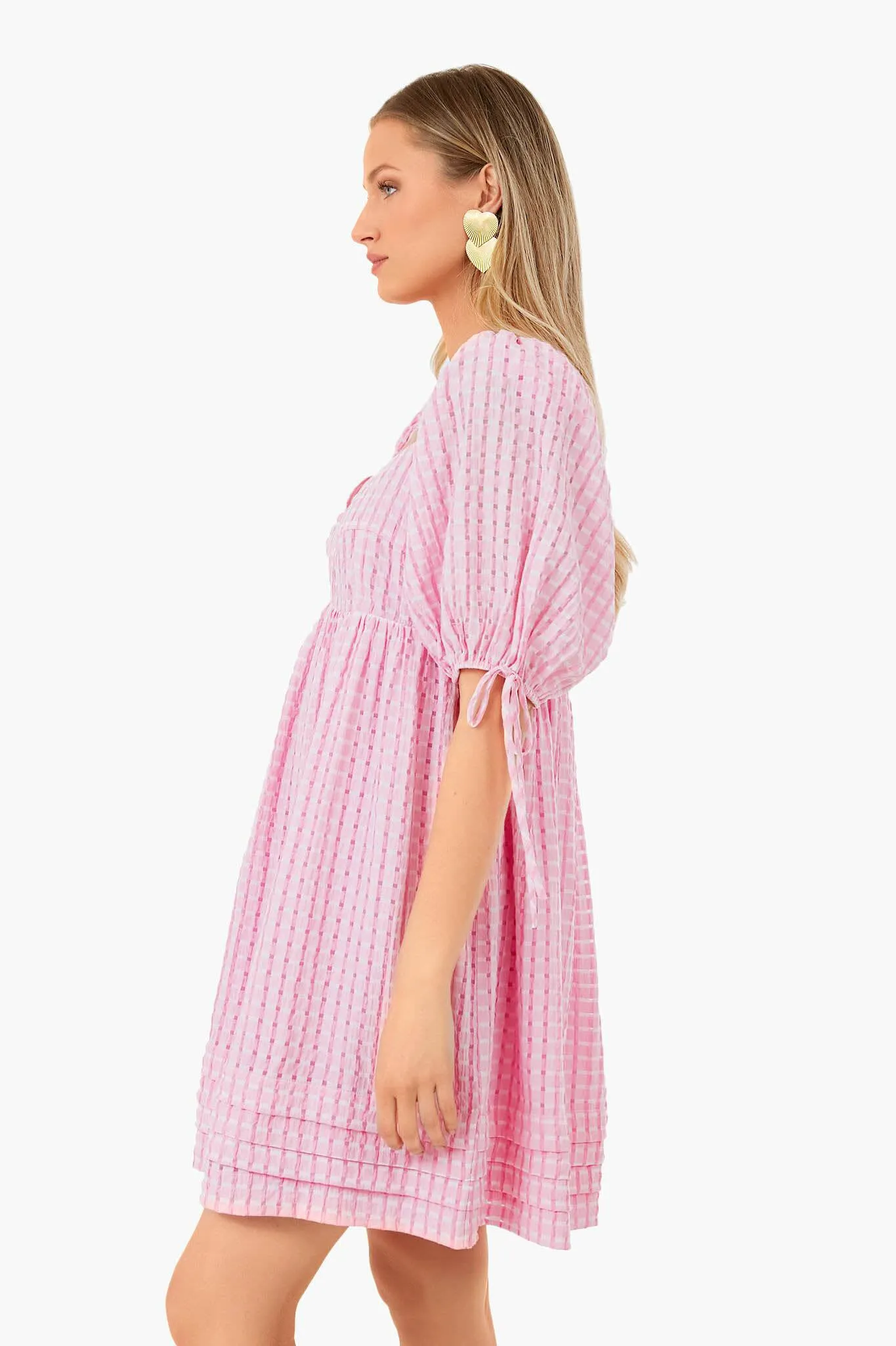 Pink Gingham Leyton Mini Dress