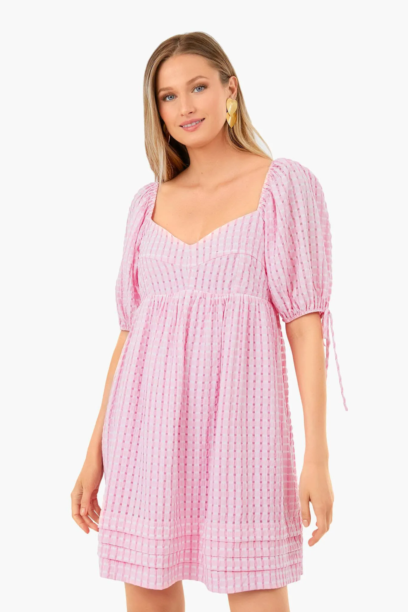 Pink Gingham Leyton Mini Dress