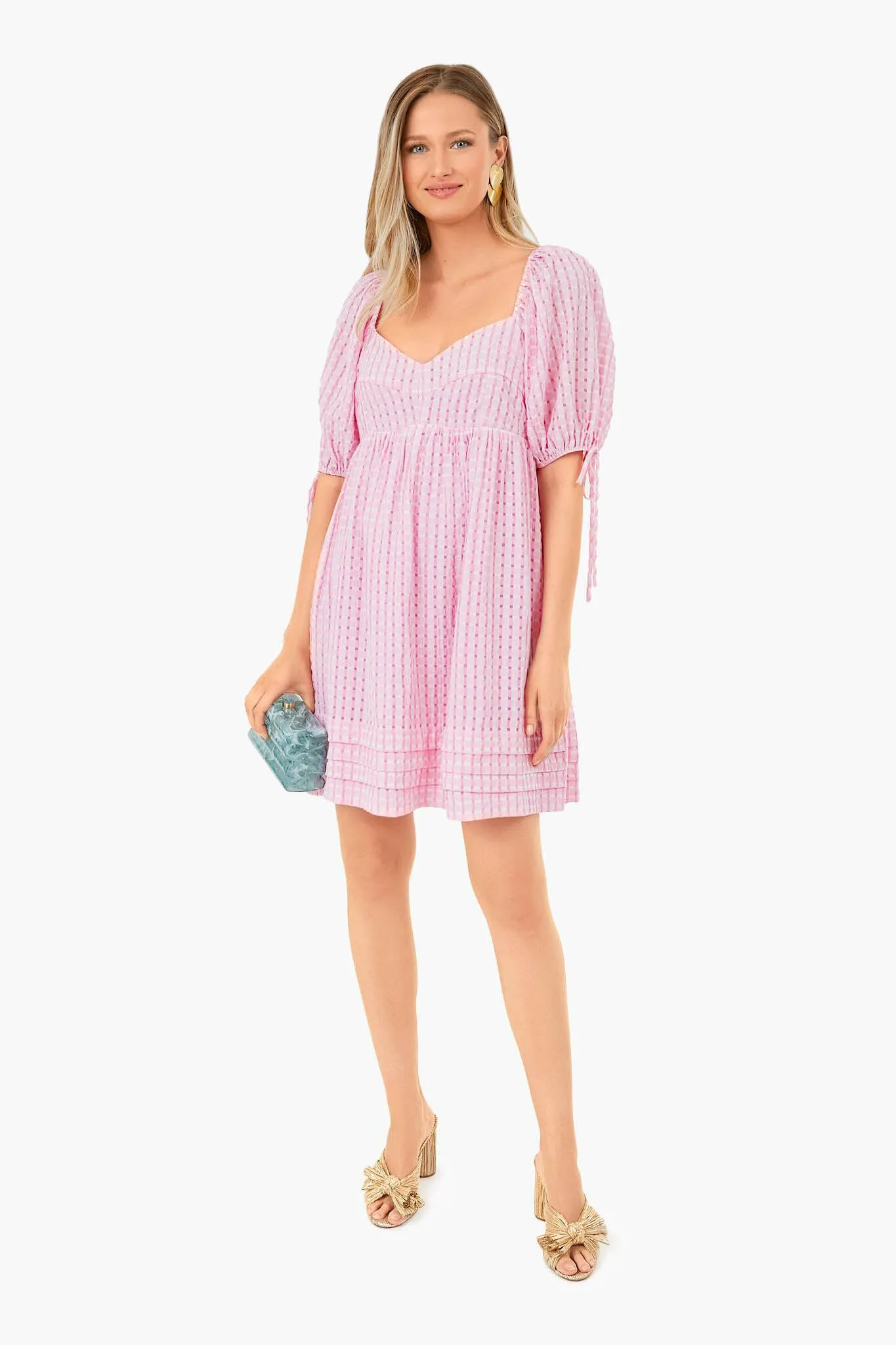 Pink Gingham Leyton Mini Dress