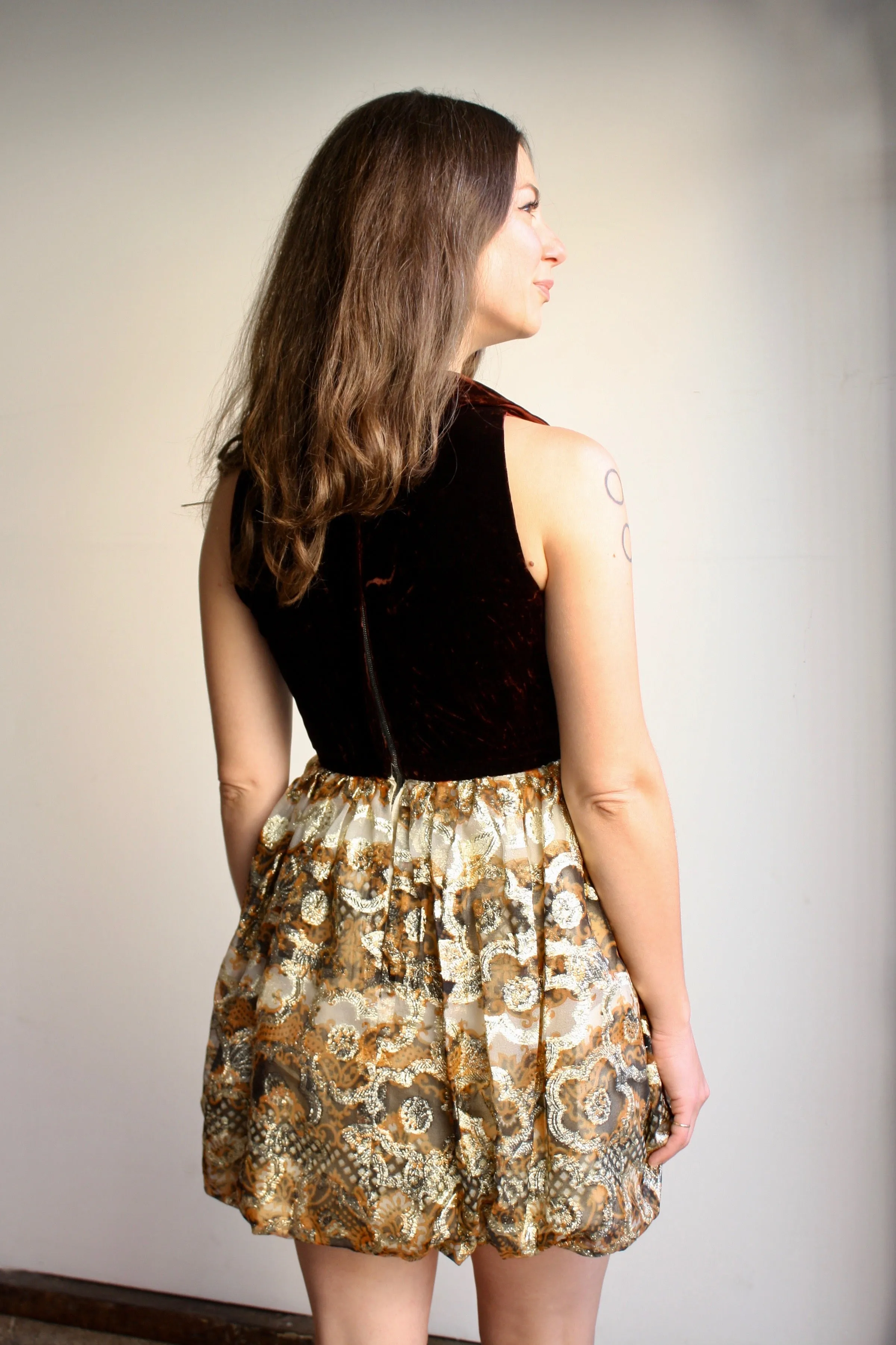 Velvet & Metallic Bubble Mini
