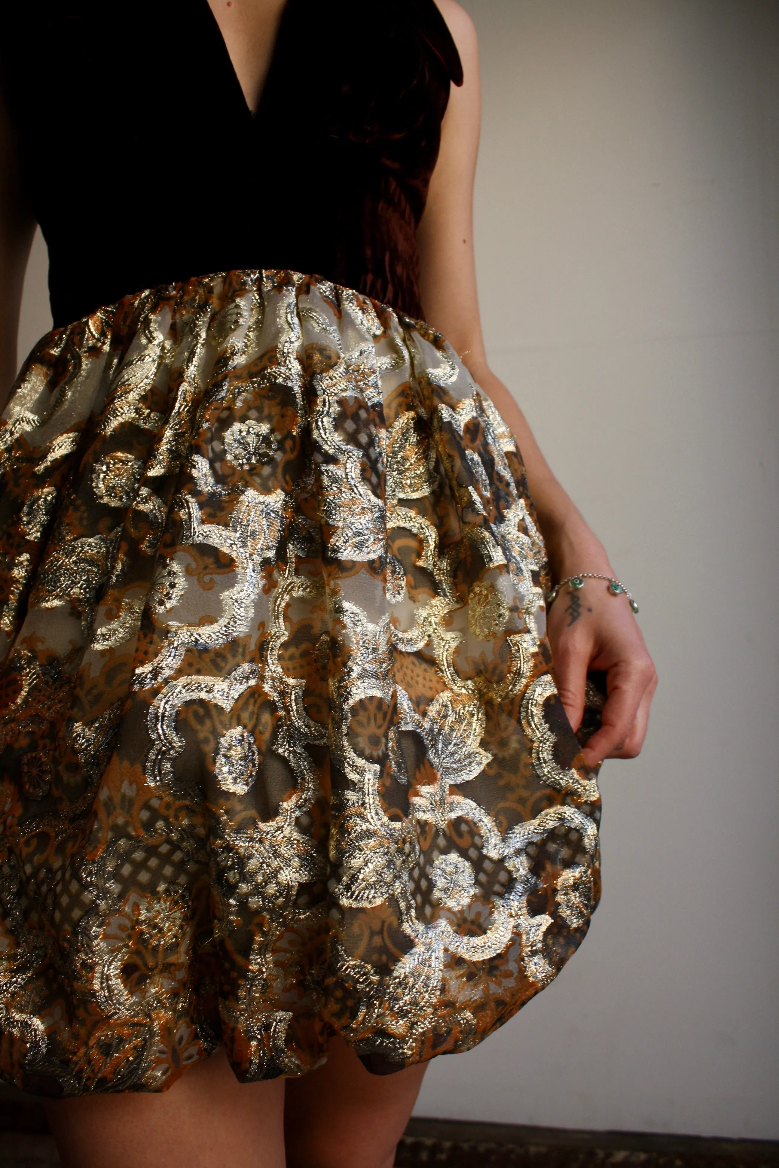Velvet & Metallic Bubble Mini