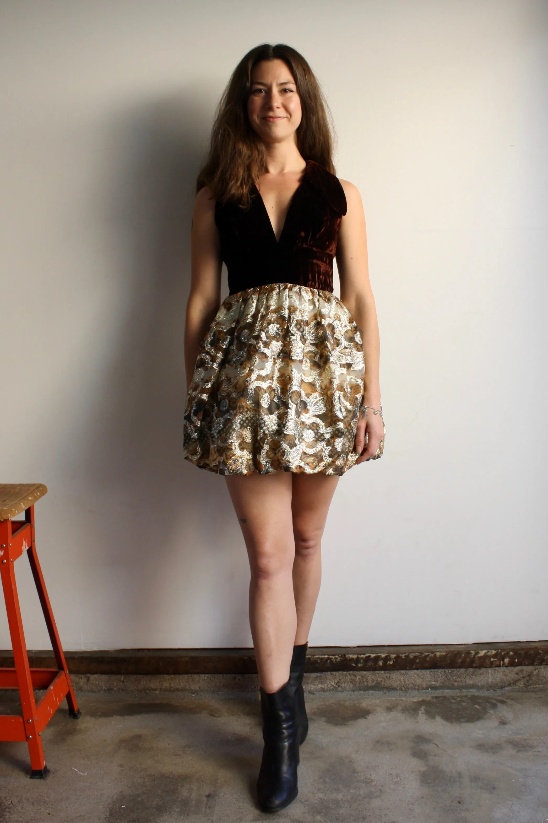 Velvet & Metallic Bubble Mini